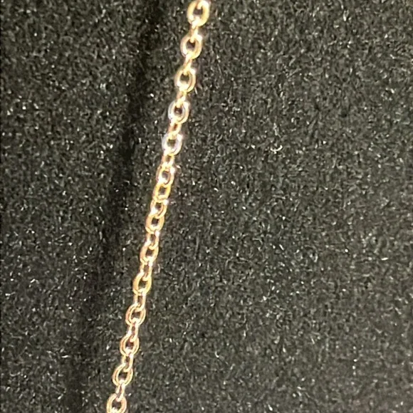 🔥🔥🔥 Silver Heart Pendant Necklace w/ Double Row of Clear Crystals - Picture 3 of 6